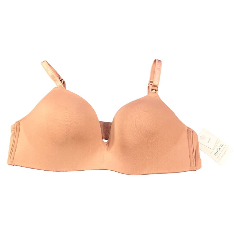 Auden Women's Size 36B Nursing Bra Lightly Lined Wireless 2 Way Straps Mauve New